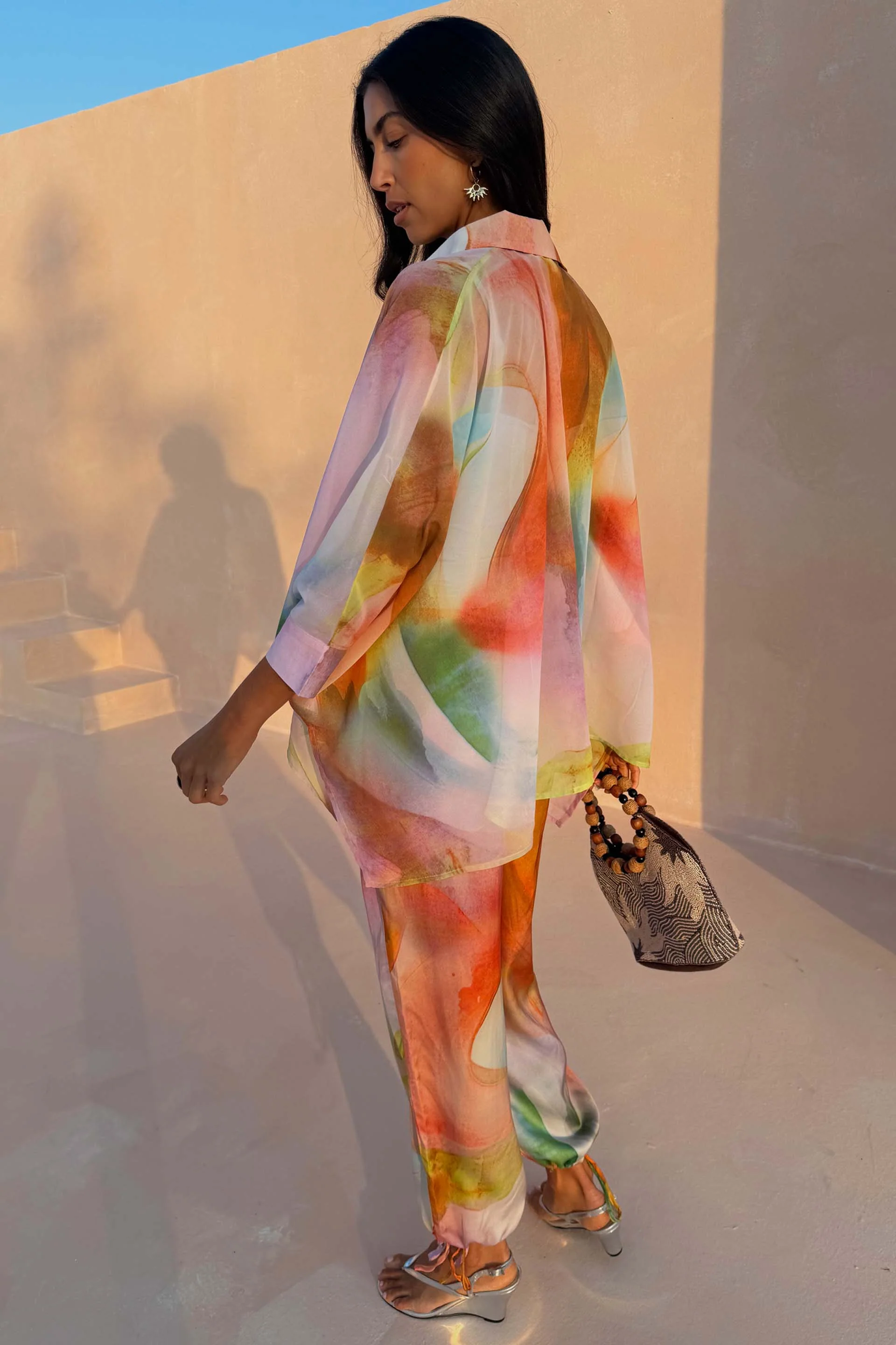 Abstract Cape Shirt - Image 5