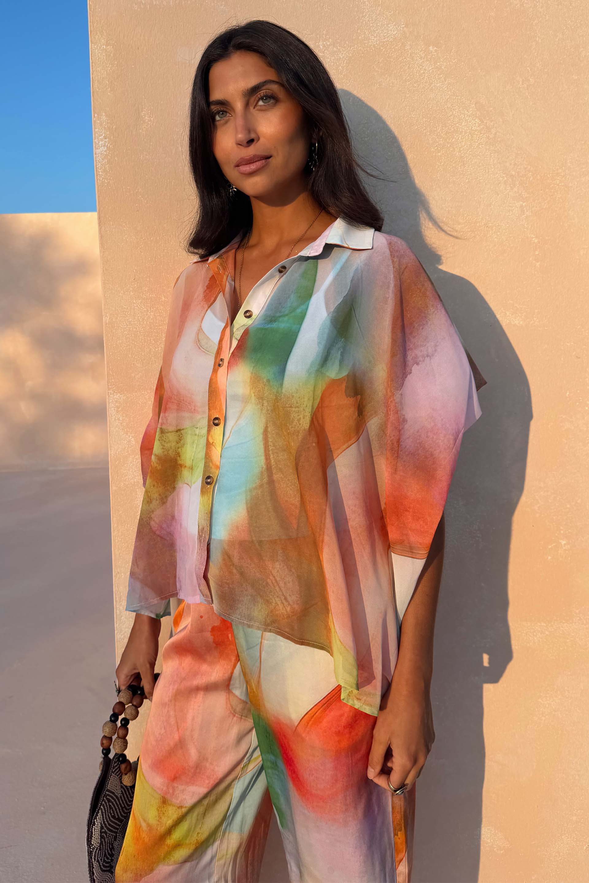 Abstract Cape Shirt - Image 7