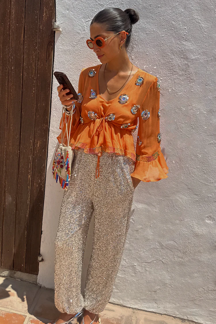 Apricot Embellished Top - Image 8
