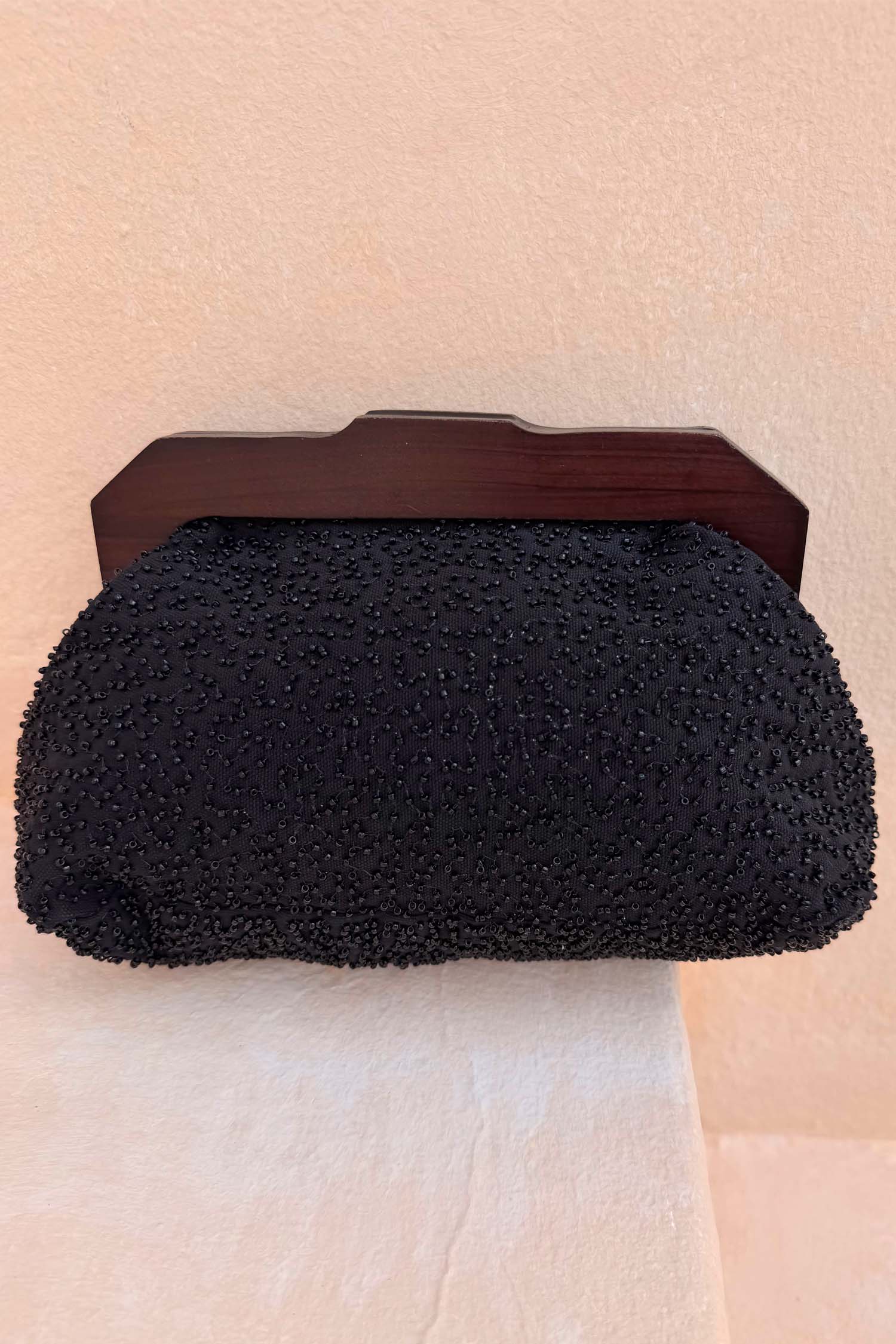 Black Beaded Mirror Bag - Image 5