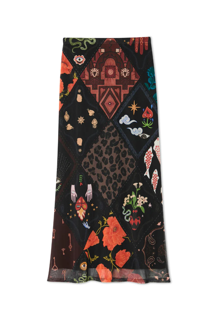 Night Garden Mesh Dorris Skirt - Image 9