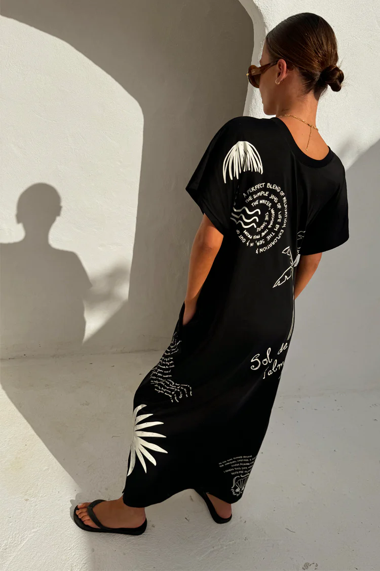 Black Palma T Shirt Dress - Image 14