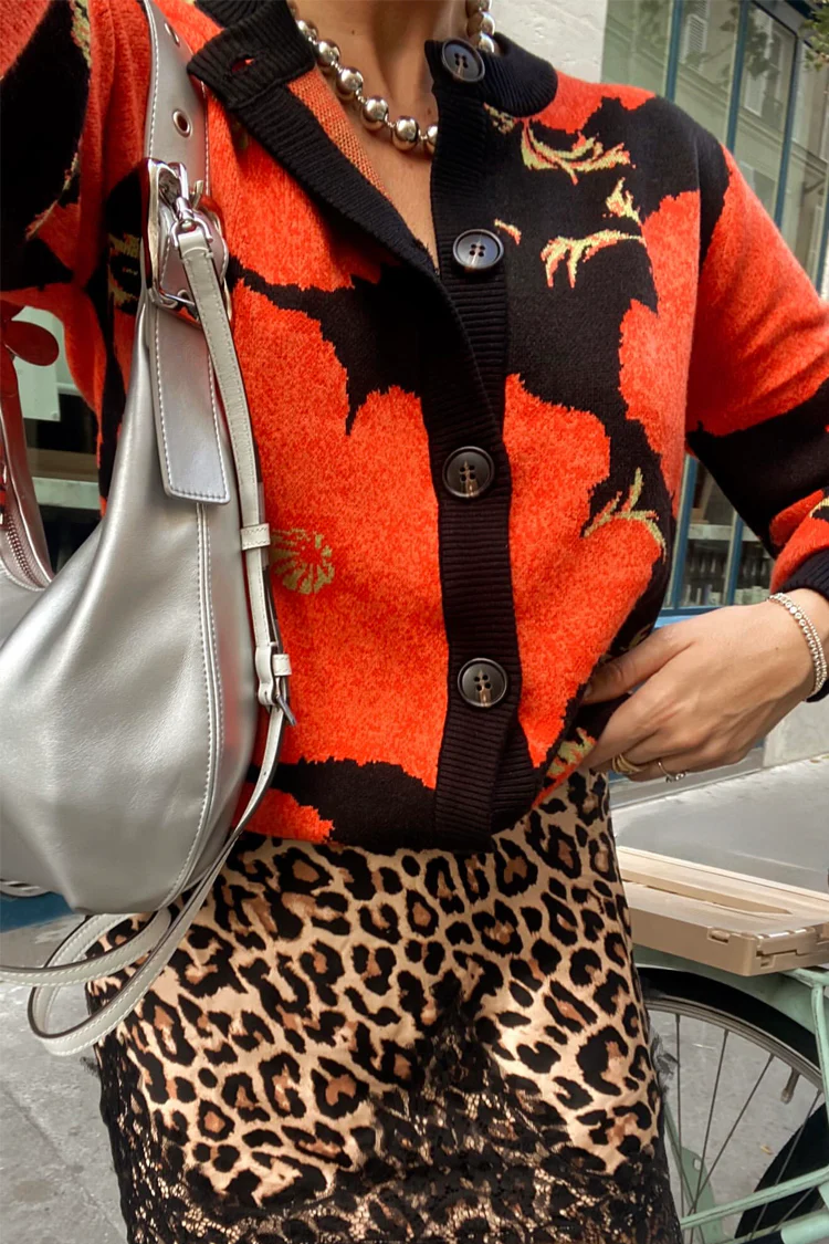 Black Poppy Cardigan - Image 7