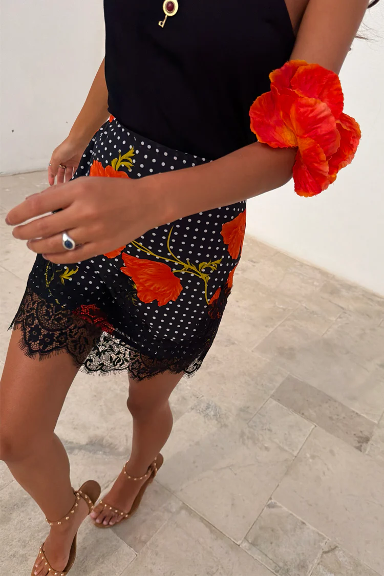 Black Poppy Mini Maeva Skirt - Image 6