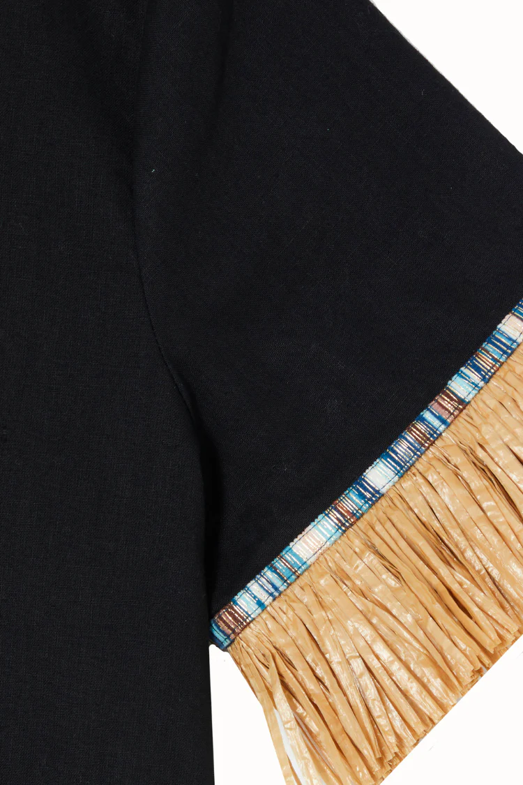 Black Raffia Shirt - Image 10