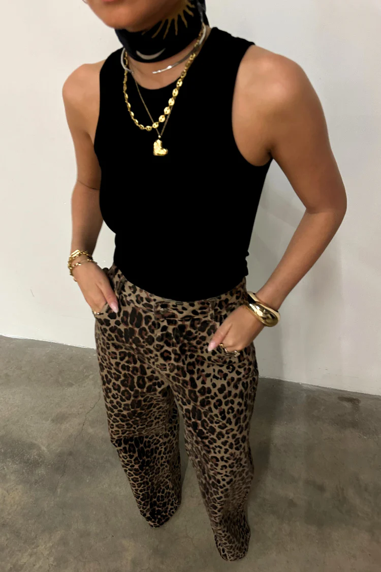 Black Ribbed Tank - Image 7