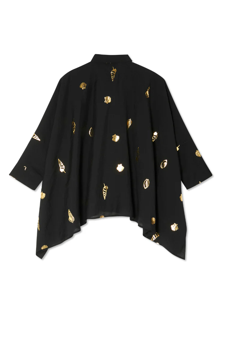 Black Shell Cape Shirt - Image 12