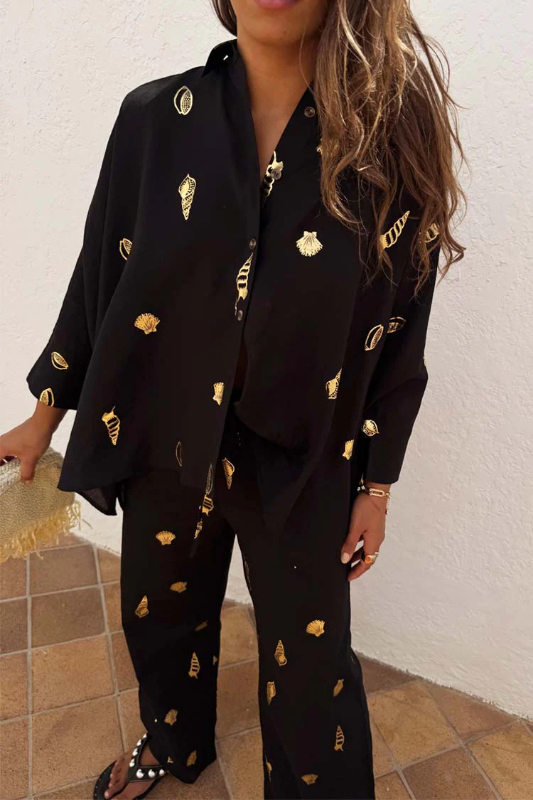 Black Shell Cape Shirt - Image 3
