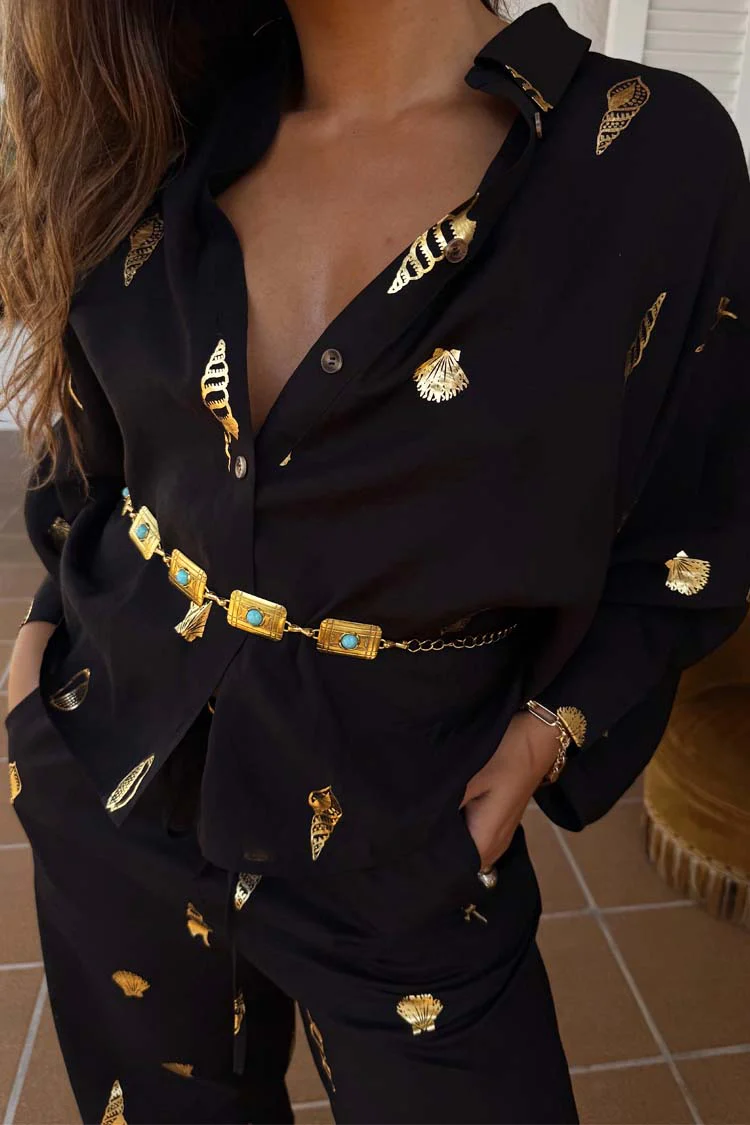 Black Shell Cape Shirt - Image 4