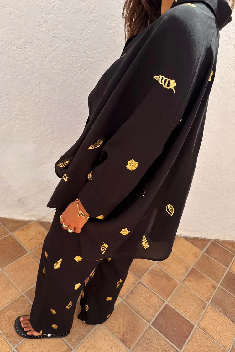 Black Shell Cape Shirt - Image 7