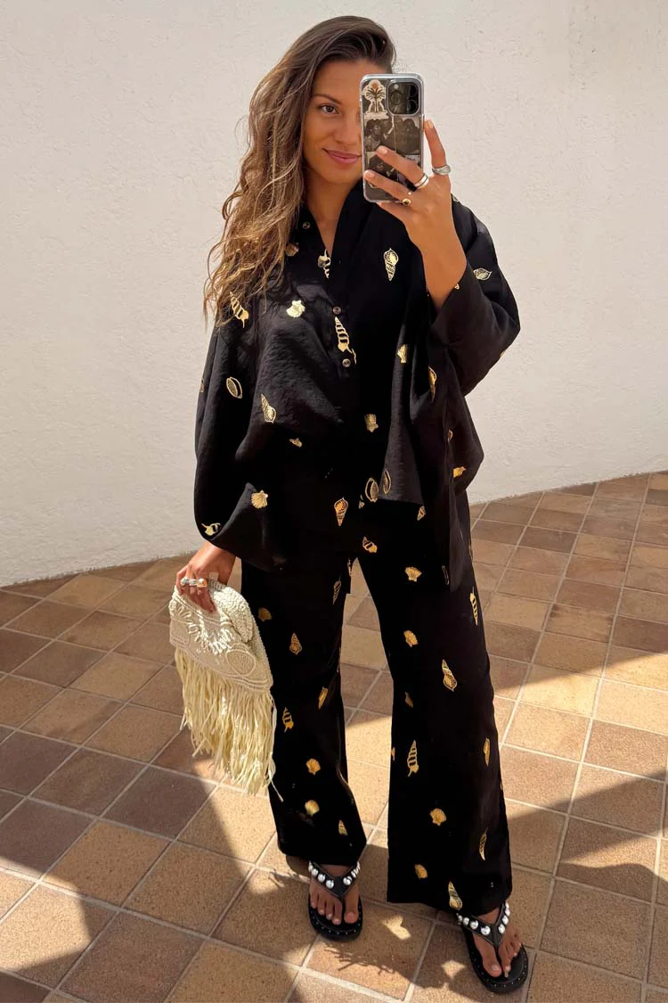 Black Shell Elissa Trousers - Image 2