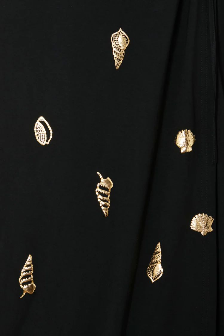 Black Shell Midi Leia Dress - Image 15