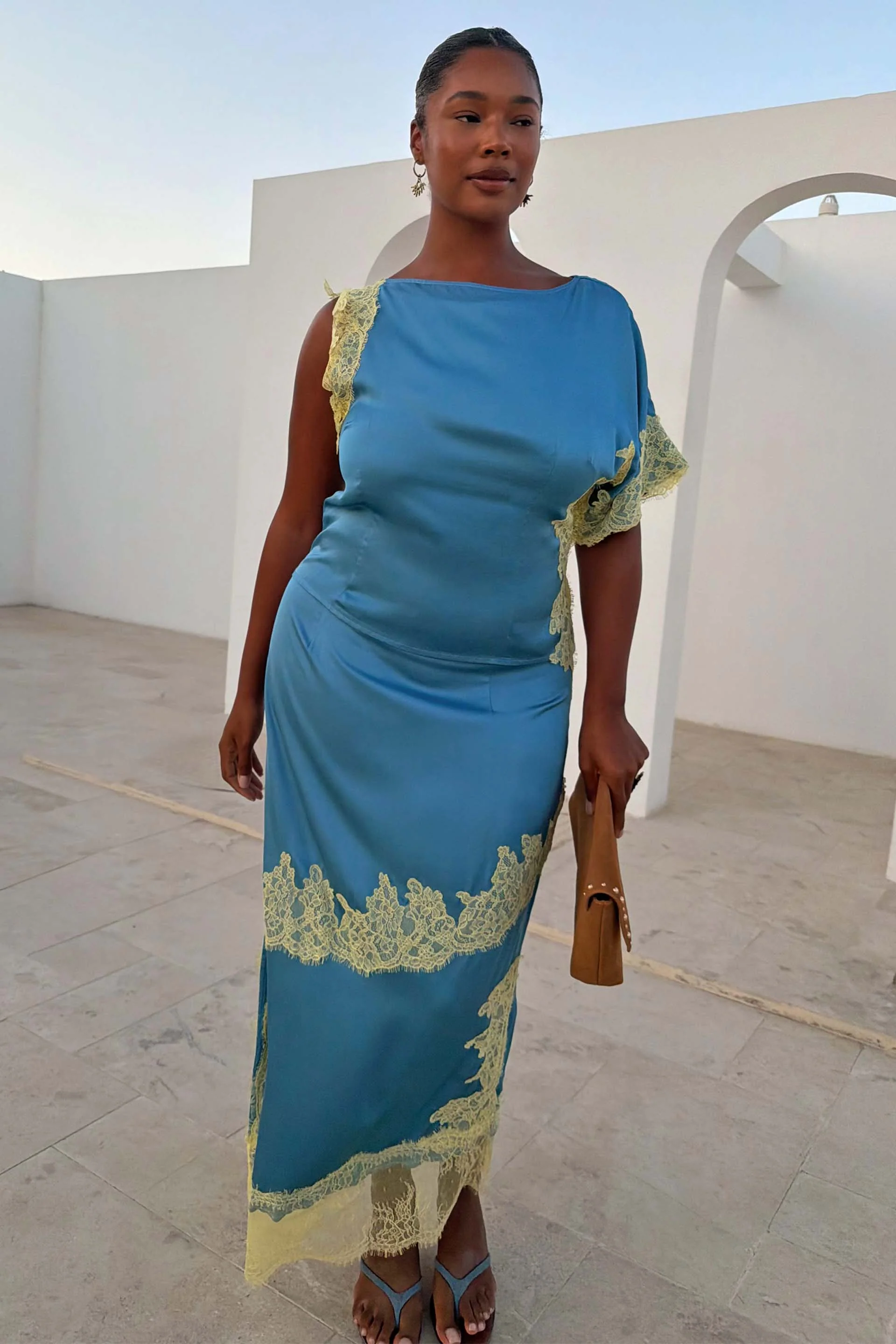 Blue and Lemon Millie Skirt - Image 8