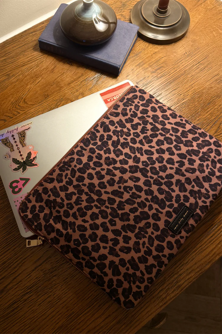 Blue & Burgundy Poppy Laptop Case - Image 5