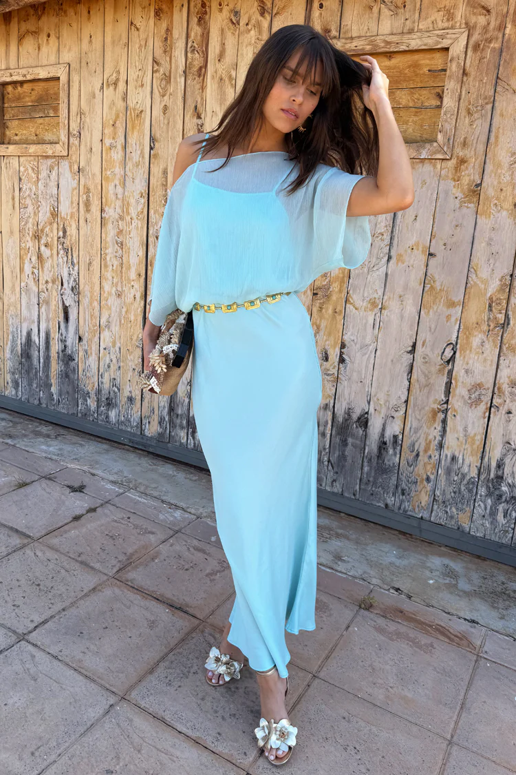 Blue Chiffon Tilly Dress - Image 3