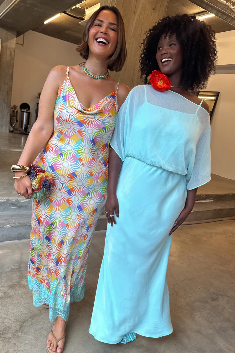 Blue Chiffon Tilly Dress - Image 4