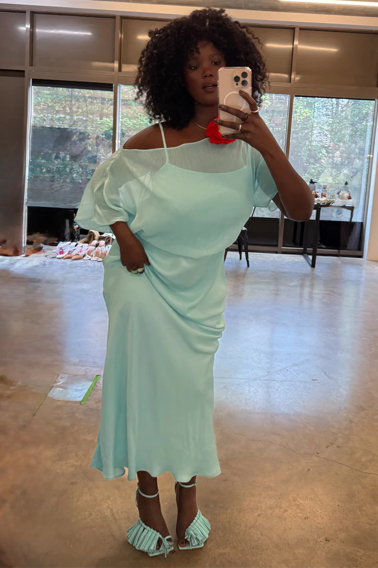 Blue Chiffon Tilly Dress - Image 8