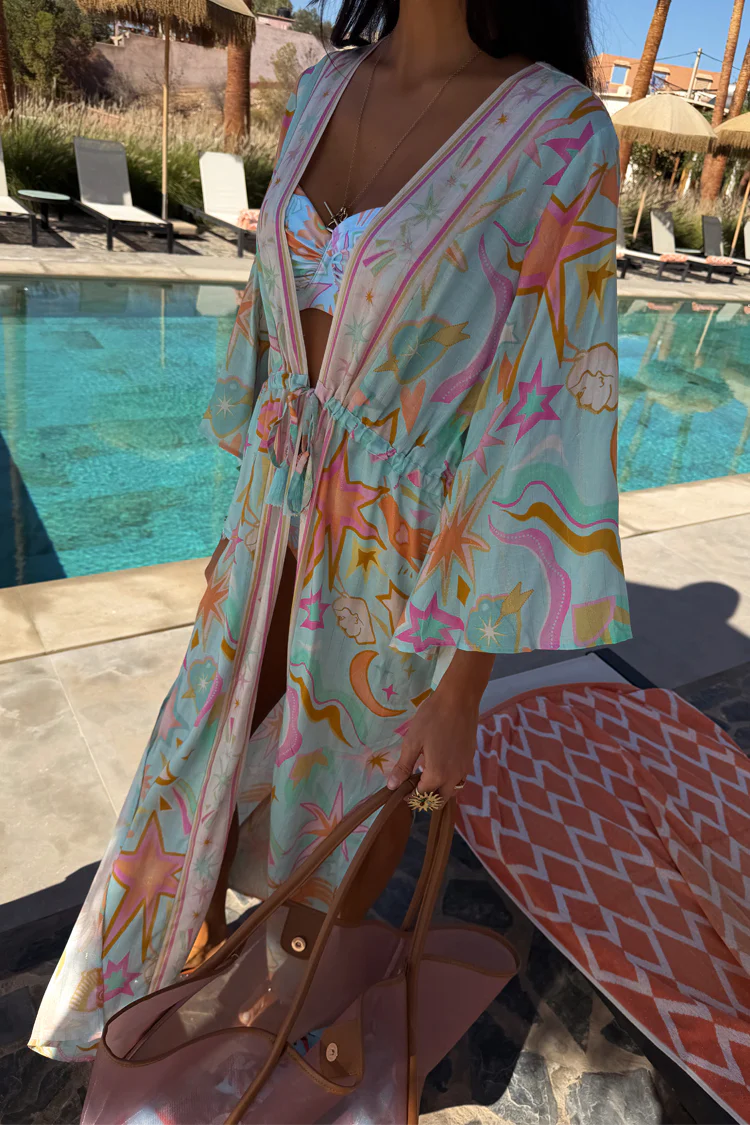 Blue Dreamer Maxi Kimono - Image 4