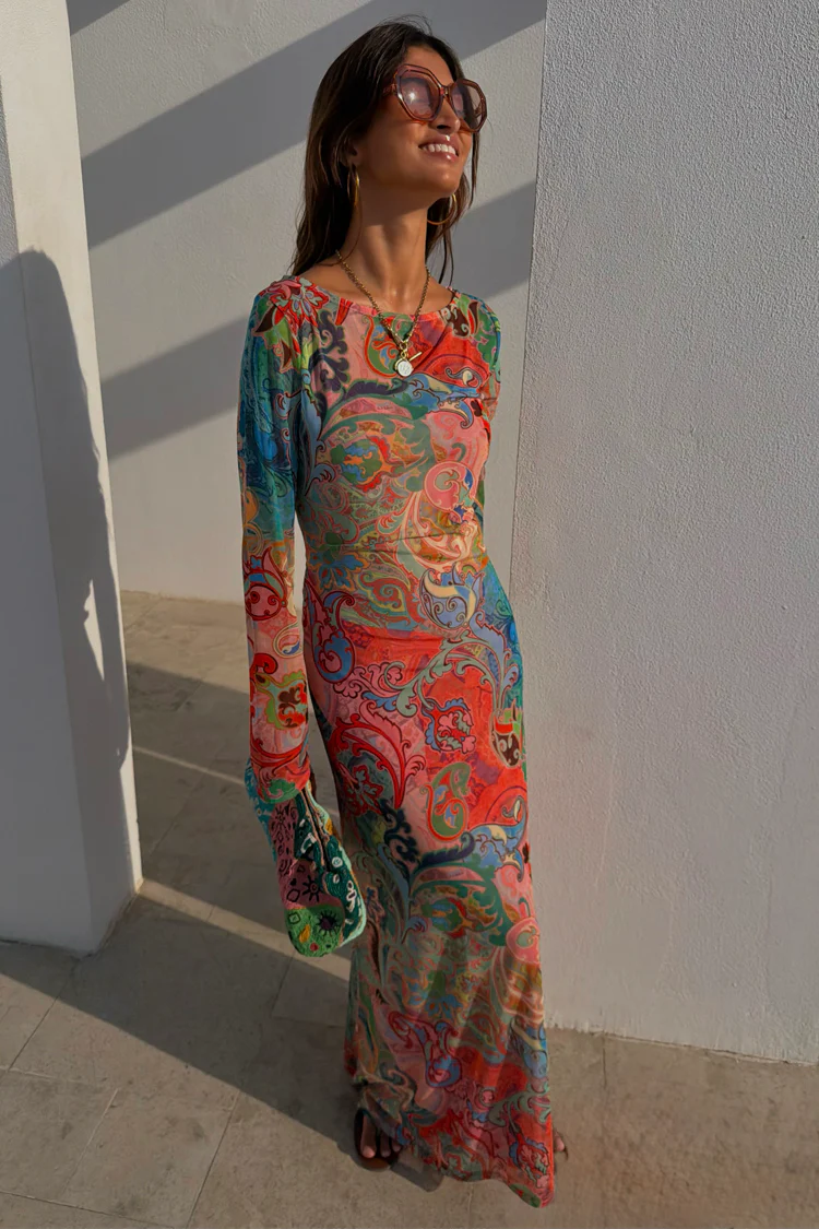 Blue Mari Aria Mesh Dress - Image 5