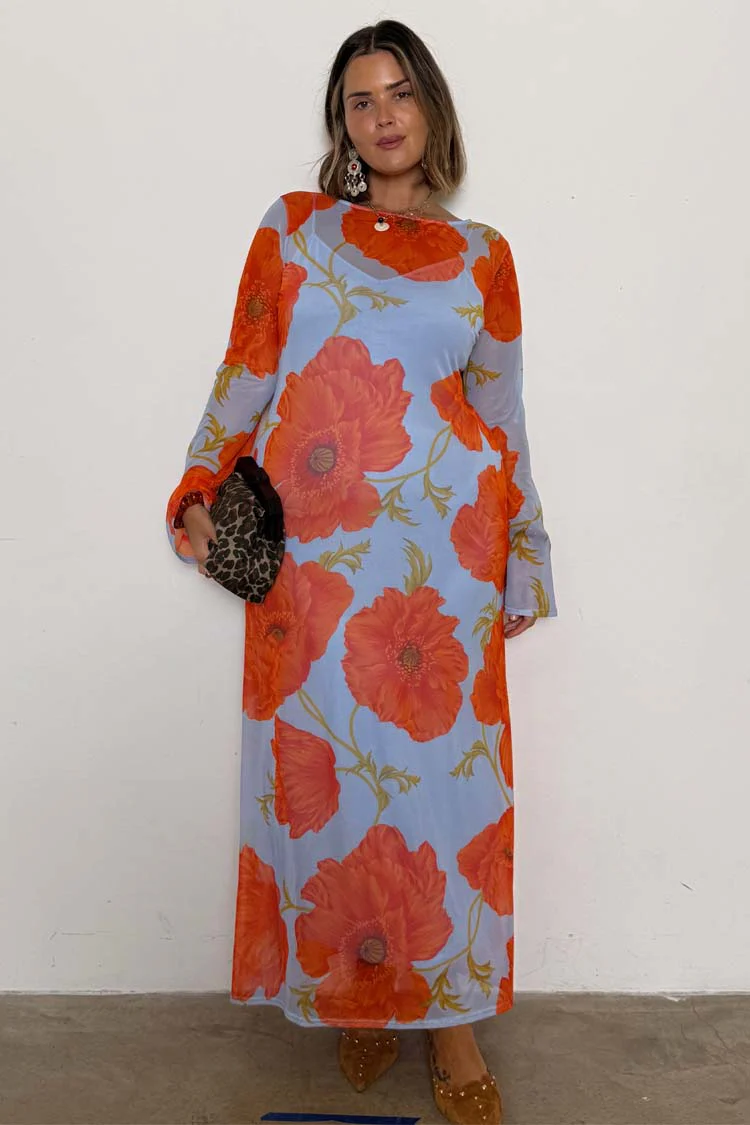 Blue Poppy Aria Mesh Dress - Image 3