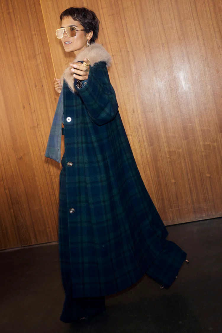 Blue Tartan Coat - Image 5