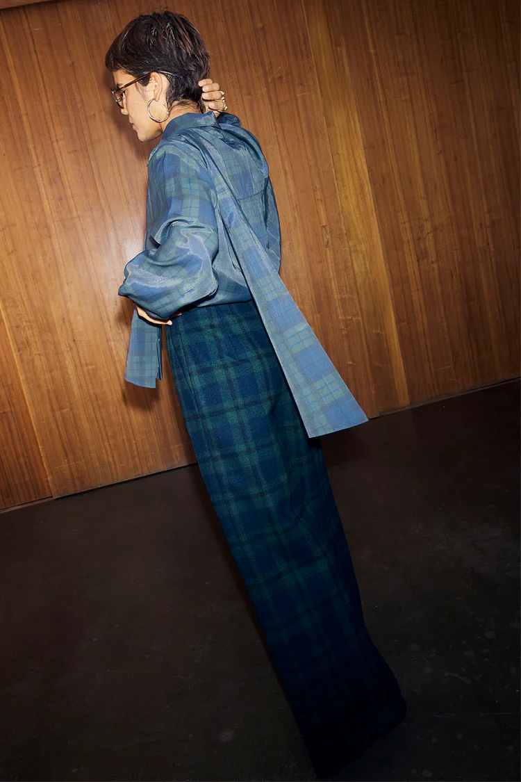 Blue Tartan Sophie Trousers - Image 8