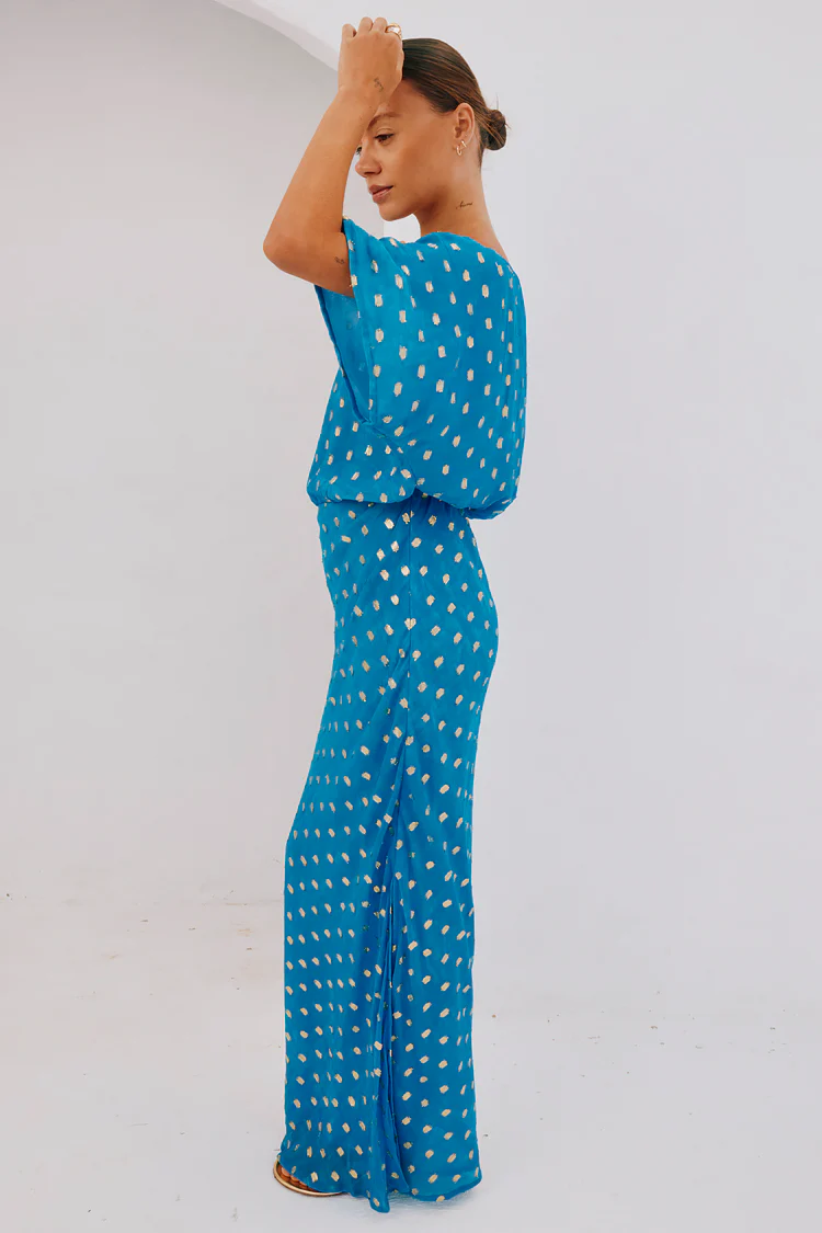 Blue Jacquard Tilly Dress - Image 7