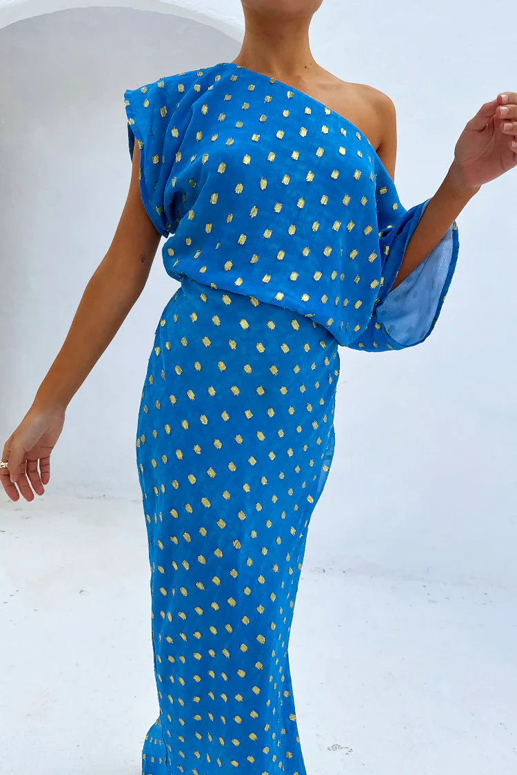 Blue Jacquard Tilly Dress - Image 5