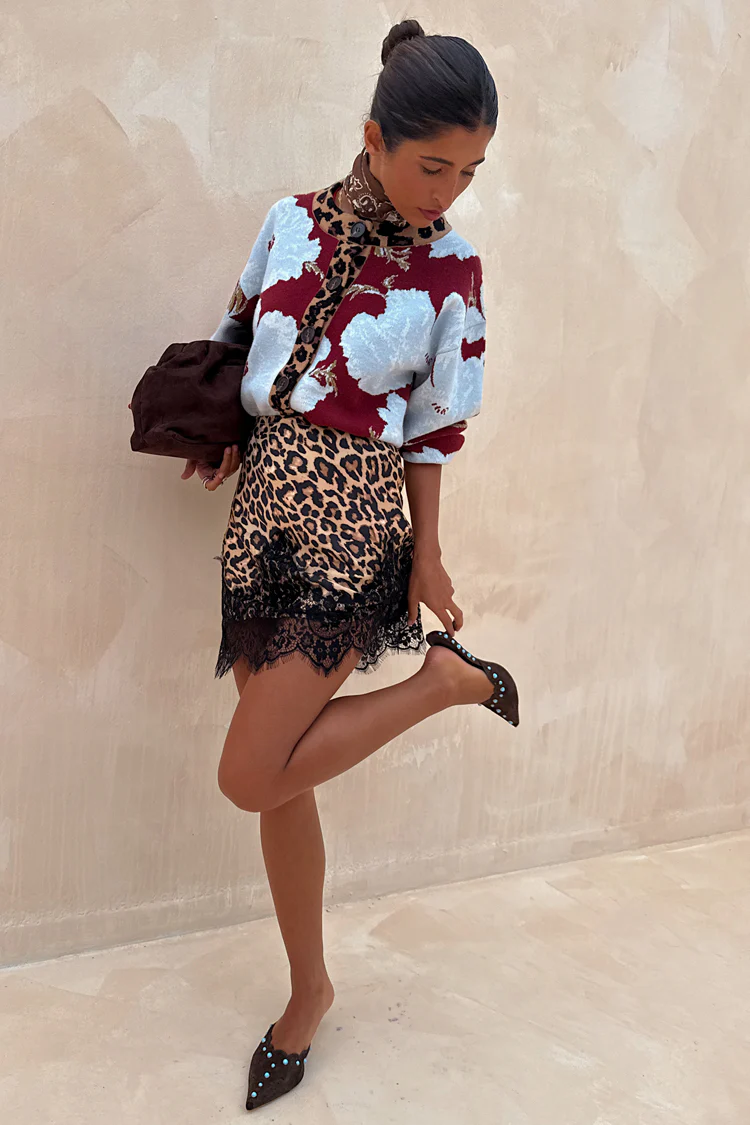 Burgundy & Blue Poppy Cardigan - Image 10