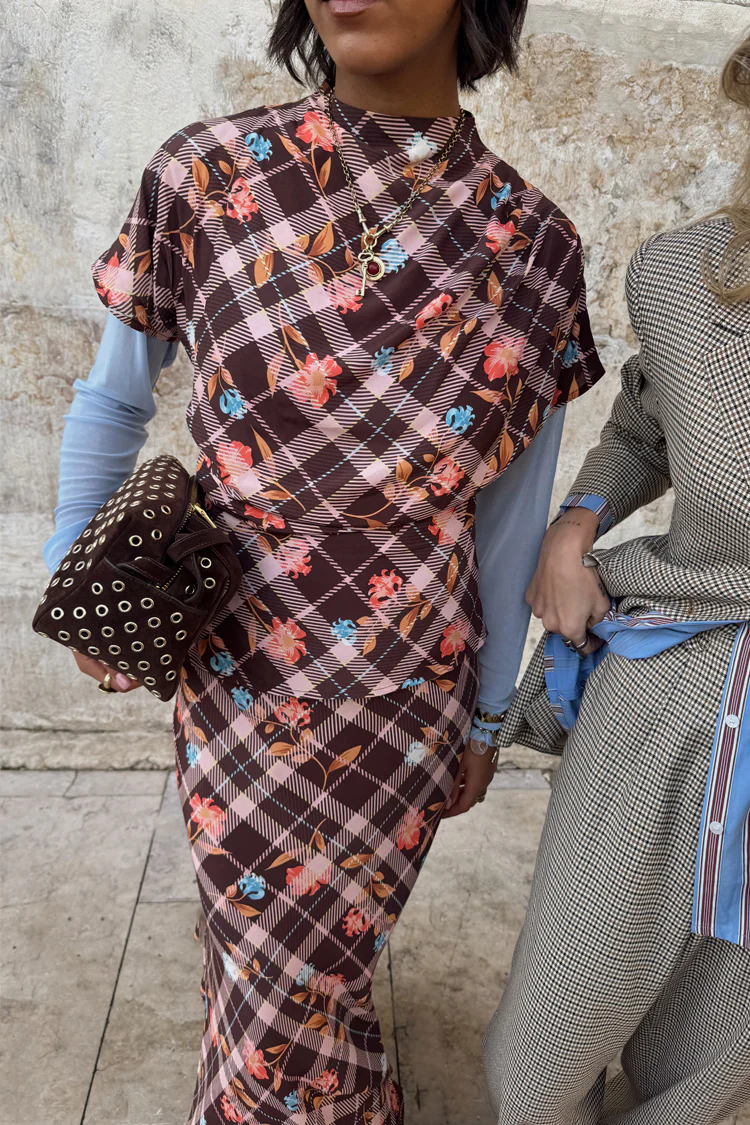 Check Floral Top - Image 6