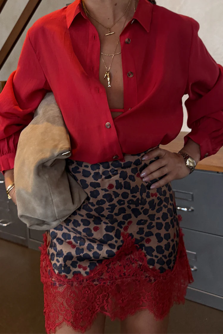 Cherry Leopard Mini Maeva Skirt - Image 6