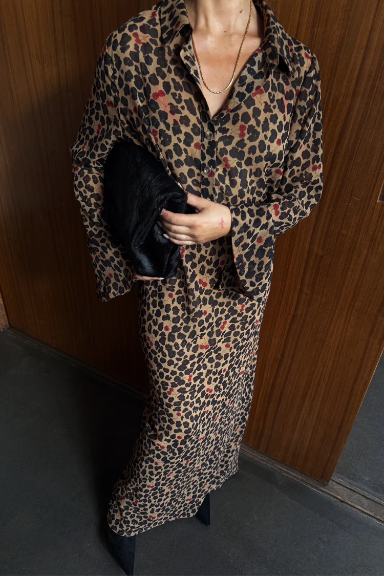 Cherry Leopard Mia Dress - Image 3