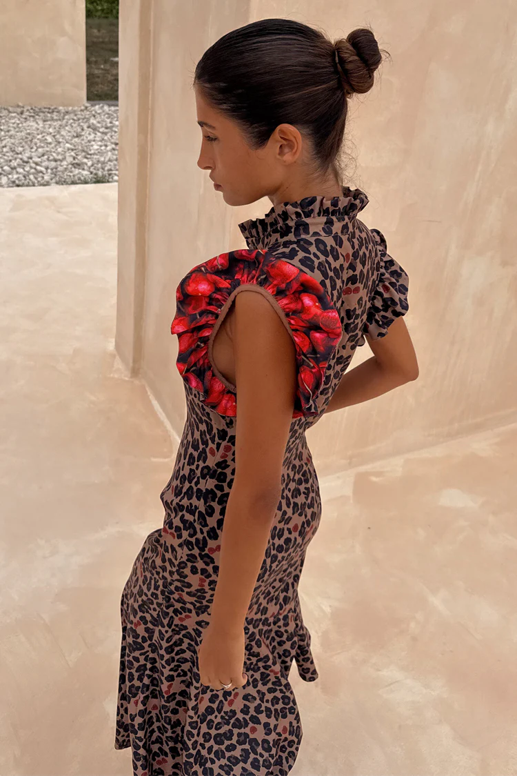 Cherry Leopard Remi Dress - Image 5
