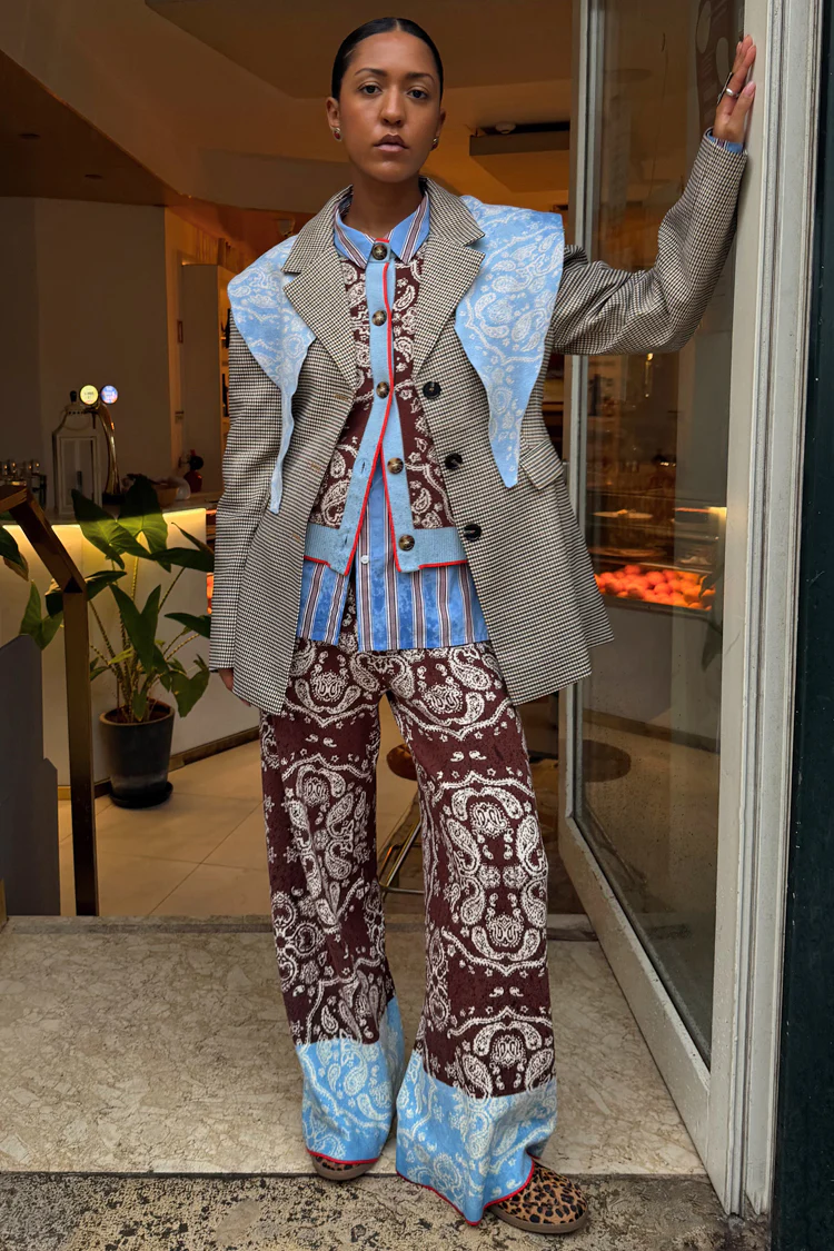 Chocolate Bandana Wide Leg Trousers - Image 8