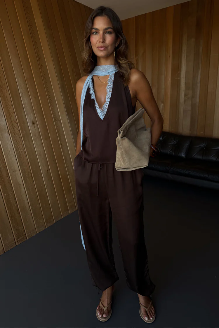 Chocolate Naomi Cargo Trousers - Image 6