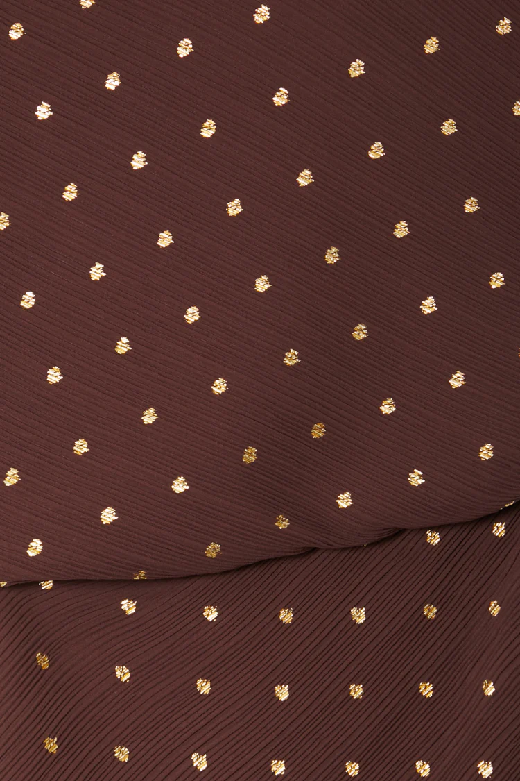 Chocolate Plisse Desiree Dress - Image 9