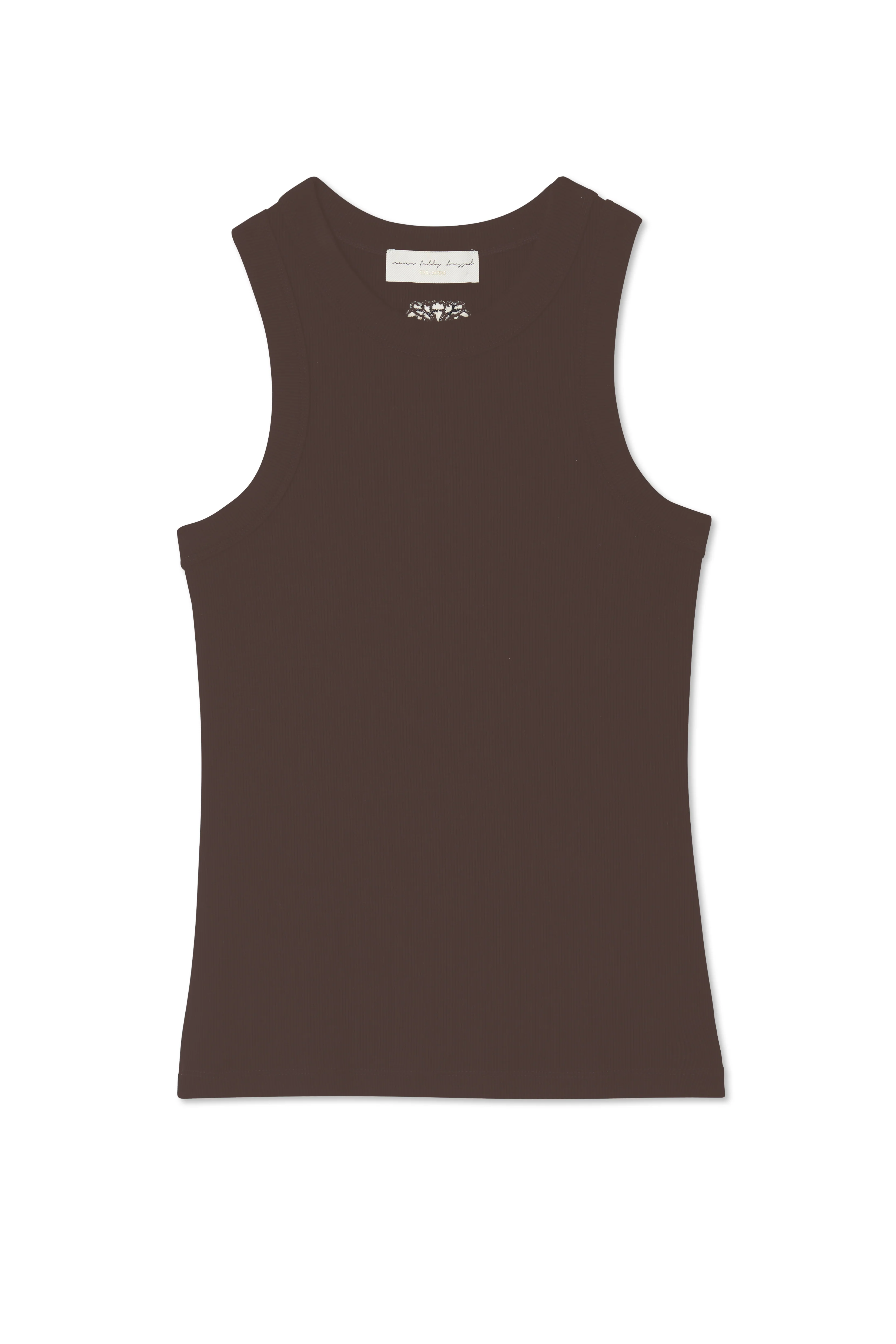 Chocolate Ribbed Tank - Image 9