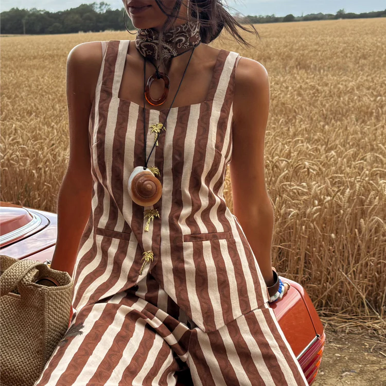 Chocolate Stripe Waistcoat
