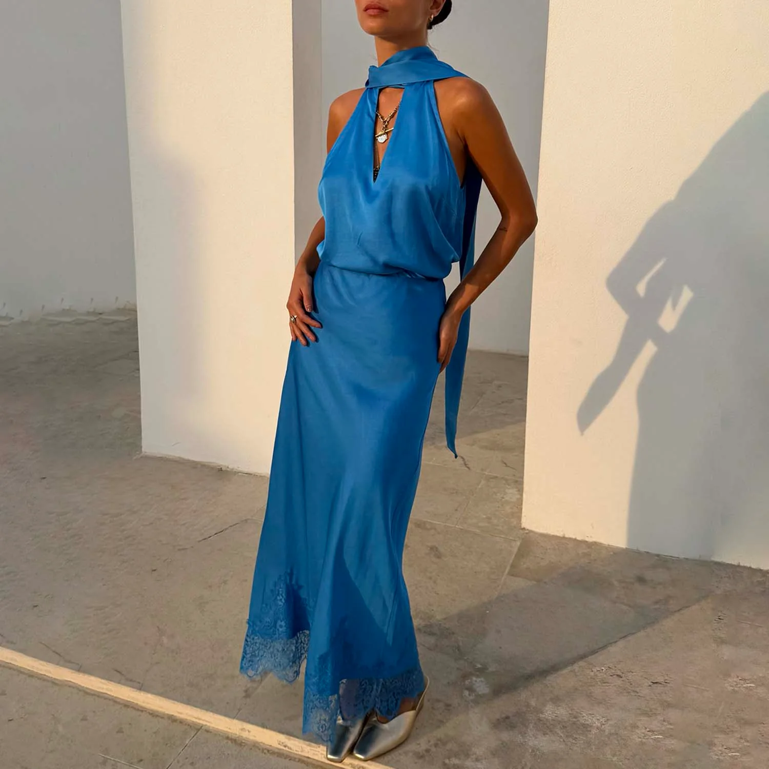 Cobalt Maeva Midi Skirt