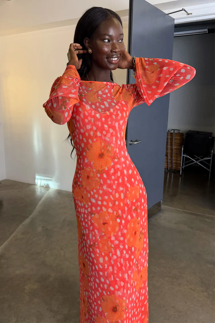 Coral Fawn Poppy Aria Dress - Image 4