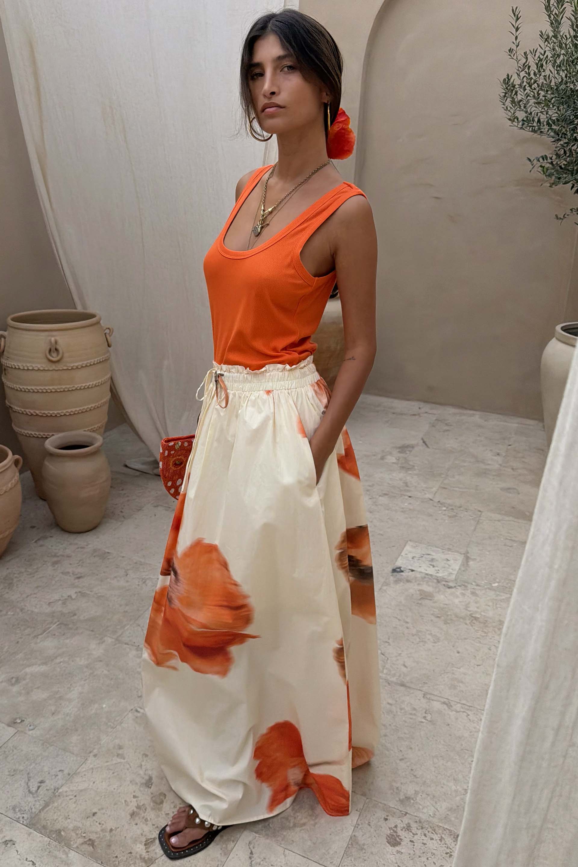 Coral Scoop Neck Rib Tank - Image 5