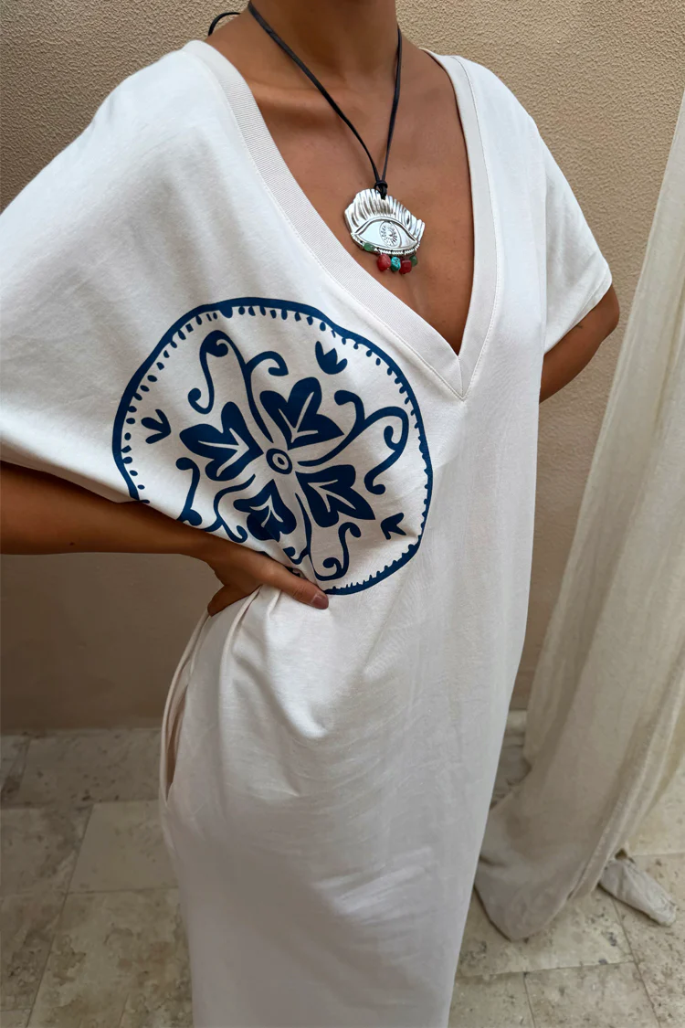 Cream Dolce Vita T-Shirt Dress - Image 5