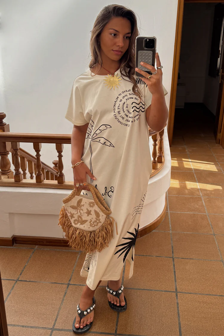 Cream Palma T Shirt Dress - Image 3