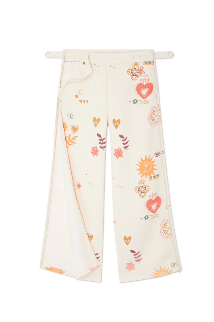 Cream Sundazed Wide Leg Accessible Joggers - Image 11
