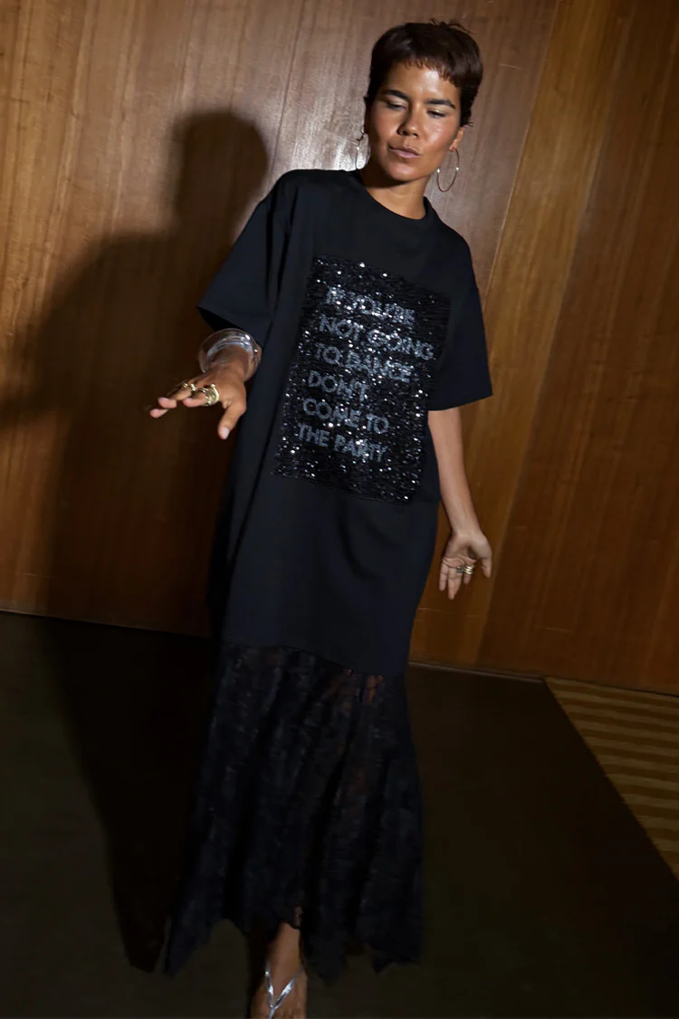 Dance Sequin Cara T Shirt Dress - Image 7