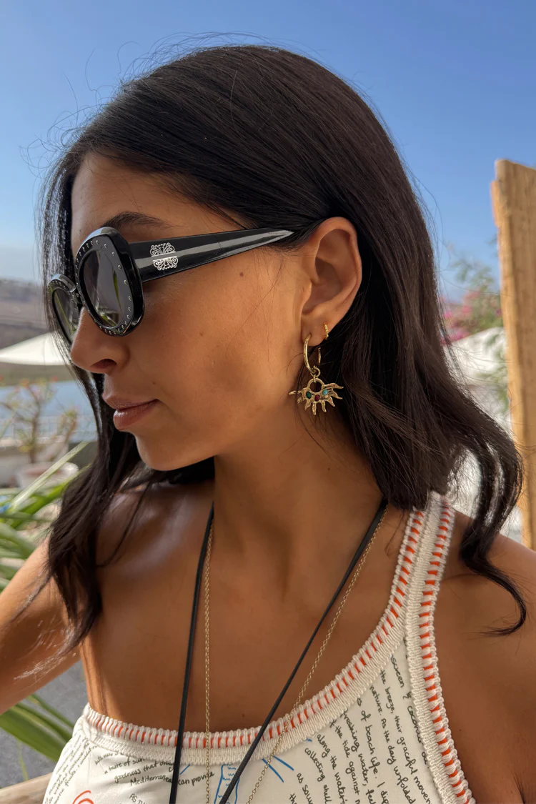 Deloris Sun Hoop Earrings - Image 7