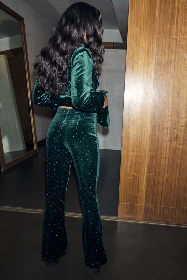 Emerald Velvet Trousers - Image 4