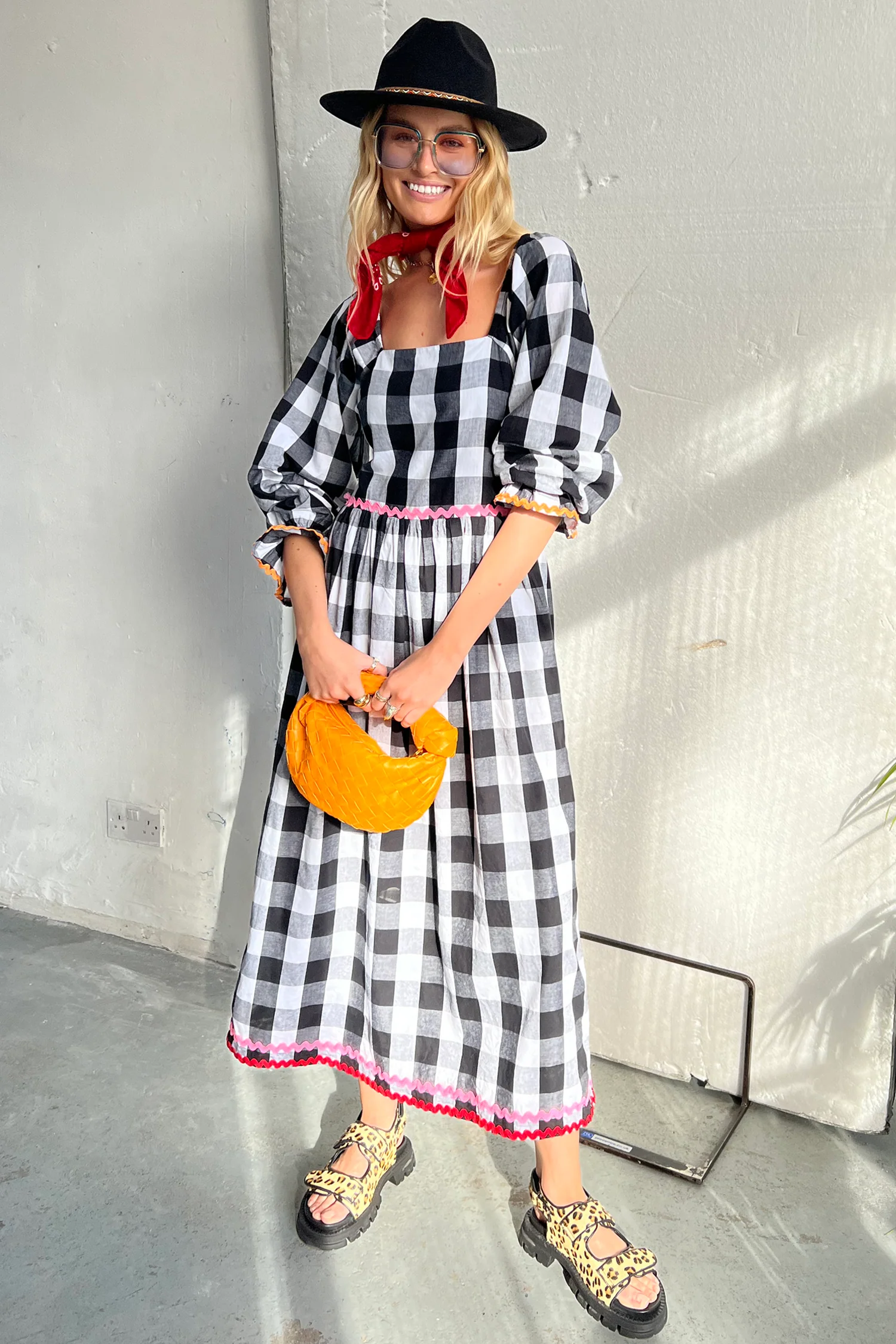 Gingham Macy Midi Dress - Image 4