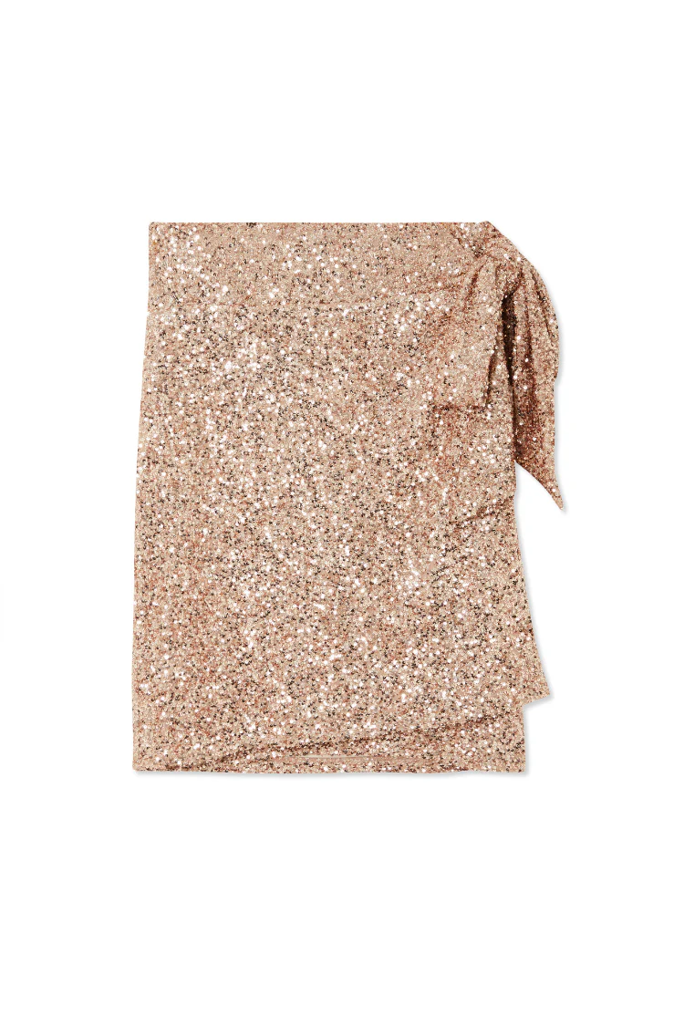 Gold Sequin Mini Jaspre Skirt - Image 7