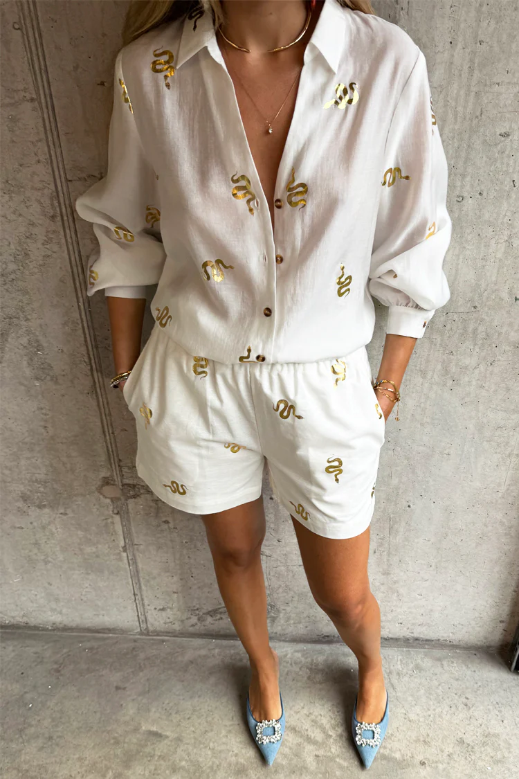 Gold Snake Elissa Shorts - Image 4